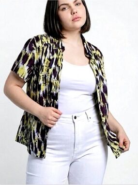 Sherry Taylor Linen Feel Print Shirt